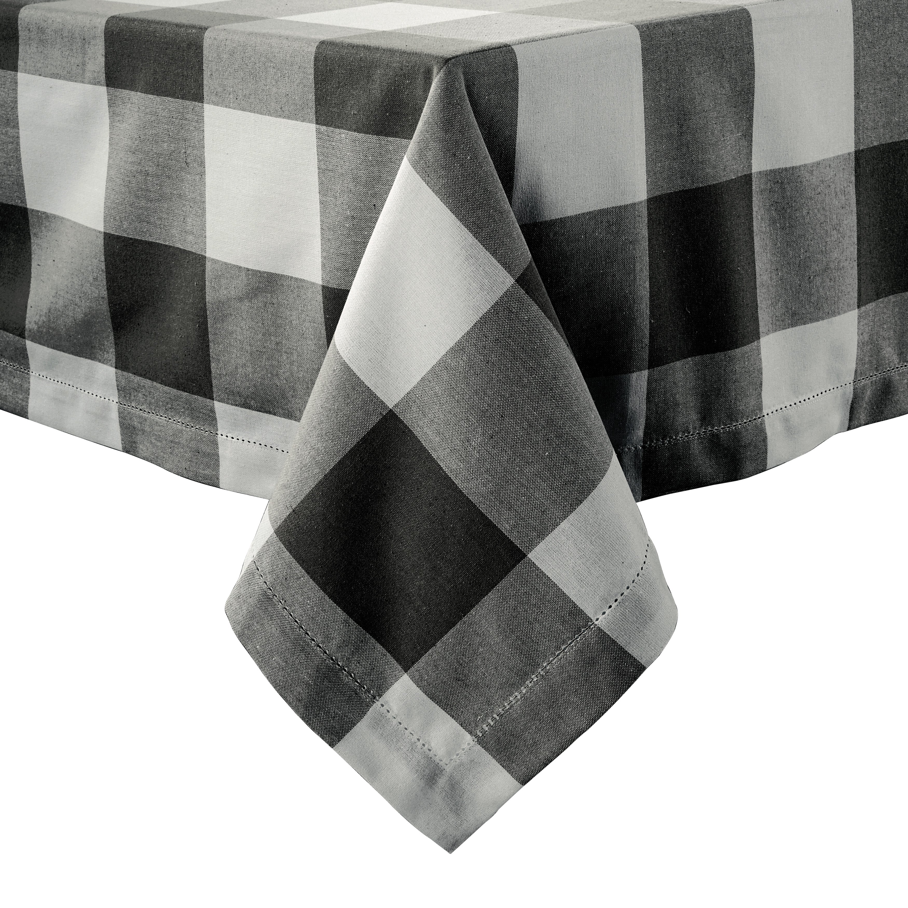 100% Cotton Tablecloth 4 Seat 150x150cm - Black White Check